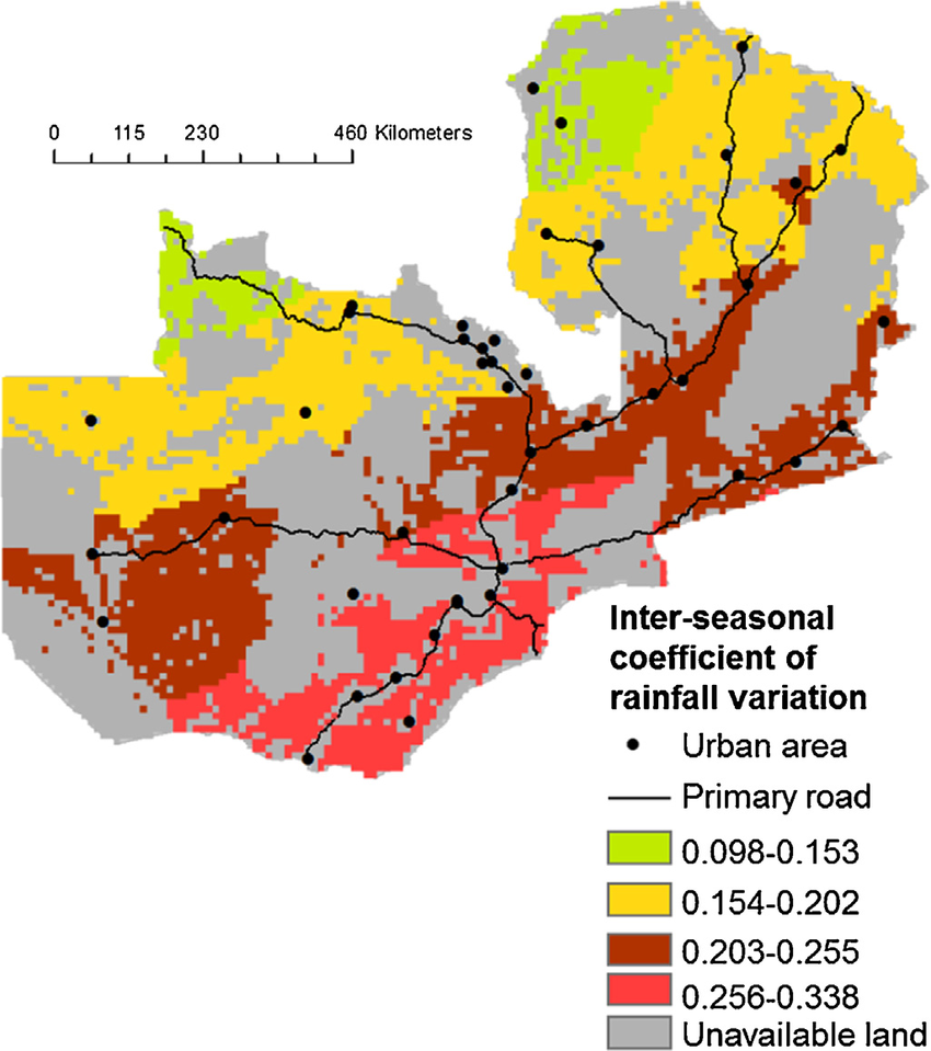 Zambian Rainfall patterns